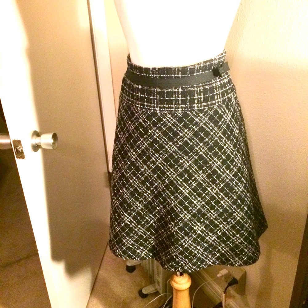 GAP textured wool blend A-line skirt 14